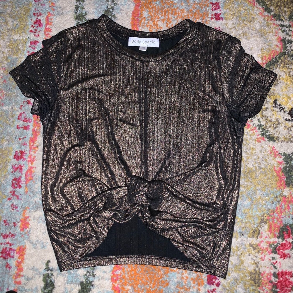 Metallic crop top